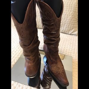 Spurs mid calf leather country boots